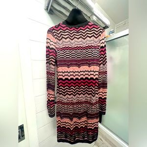 NWOT Missoni Chevron Zig Zag Knit Sweater Dress, Size IT 40 (US 4)